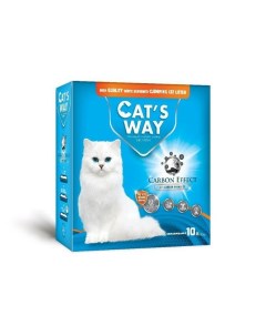Box White Cat Litter With Active Carbon наполнитель комкующийся для кошачьего туалета без запаха с у Cats way