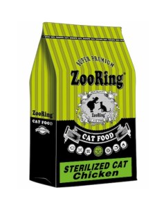 Sterilized Cat Chicken сухой корм для стерилизованных взрослых кошек всех пород с цыпленком Zooring