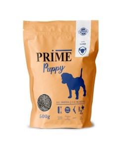 Puppy сухой корм для щенков с 2 до 12 месяцев низкозерновой с ягненком 500 г Prime