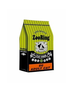 Big Adult Cat 32 18 сухой корм для взрослых кошек крупных пород с индейкой и лососем 10 кг Zooring