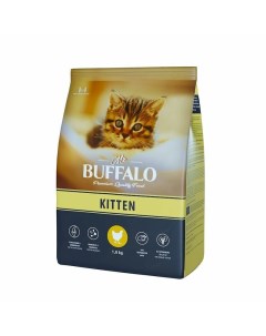 Kitten полнорационный сухой корм для котят с курицей 1 8 кг Mr.buffalo