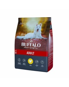 Adult M L полнорационный сухой корм для собак средних и крупных пород с курицей 2 кг Mr.buffalo