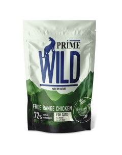 Wild GF Free Range полнорационный сухой корм для котят и кошек беззерновой с курицей 500 г Prime