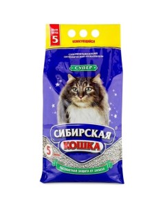 Супер Наполнитель комкующийся 5 л Сибирская кошка