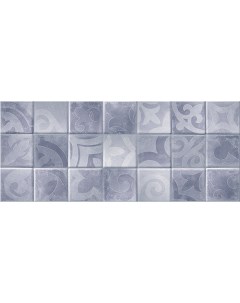 Керамическая плитка Folk голубая 02 настенная 25x60 см Gracia ceramica