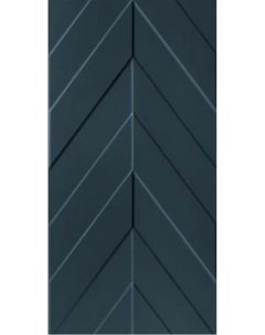 Керамическая плитка 4D Chevron Deep Blue Matt Rett настенная 40х80 см Marca corona