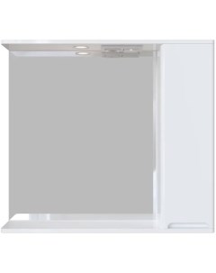 Зеркало со шкафом Модена 80 176 1 2 4 1 с подсветкой Белое Sanstar
