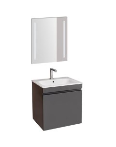Комплект мебели для ванной Renova Plan 60 529 915 JK 6 подвесной Темно серый Geberit