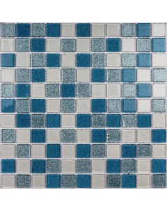 Мозаика Стеклянная Shine Blue 30х30 см Bonaparte