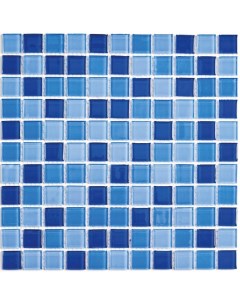 Мозаика Стеклянная Blue wave 1 30х30 см Bonaparte