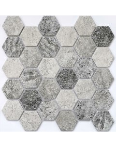 Керамогранитная мозаика Olmeto Grey 27 1х28 2 см Bonaparte