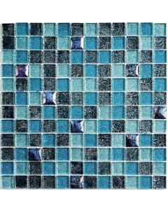 Мозаика Стеклянная Satin Blue 30х30 см Bonaparte