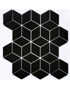 Керамогранитная мозаика Landa Black matt 26 74х30 9 см Bonaparte