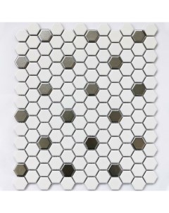 Керамогранитная мозаика Babylon Silver matt 26х30 см Bonaparte