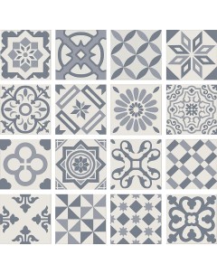 Керамическая плитка Antigua Decor Azul PT01950 настенная 20х20 см Ceramica ribesalbes