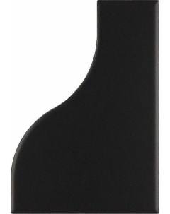 Керамическая плитка Curve Black Matt 28861настенная 8 3х12 см Equipe