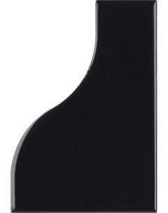 Керамическая плитка Curve Black 28849 настенная 8 3х12 см Equipe