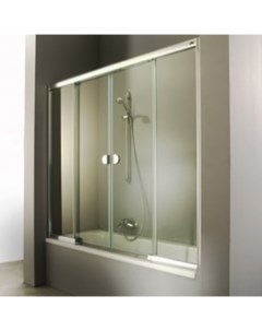 Шторка на ванну 2002 180 400019 055 322 Профиль белый стекло прозрачное Huppe