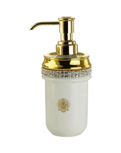 Дозатор для жидкого мыла Dubai 28484 Белый Золото Migliore