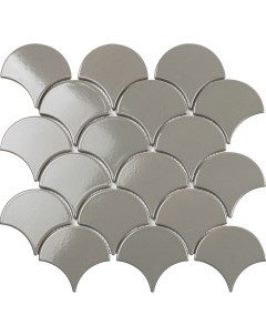 Керамическая мозаика Fan Shape Dark Grey Glossy BF1312 27 4x29 3 см Starmosaic