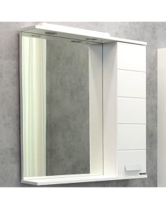 Зеркало со шкафом Модена М 75 00 00001640 с подсветкой Белое матовое Comforty