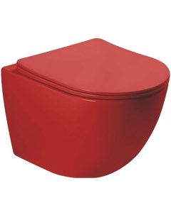 Унитаз SL 5005MR подвесной Красный матовый с сиденьем Микролифт Santiline
