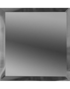 Зеркальная плитка Графит квадратная с фацетом 10мм КЗГ1 01 18х18 см Дст