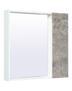 Зеркало со шкафом Манхэттен 75 00 00001017 Серый бетон Белое Runo