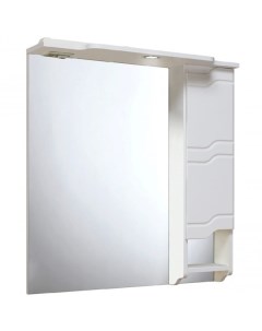 Зеркало со шкафом Стиль 75 R 00000001128 с подсветкой Белое Runo