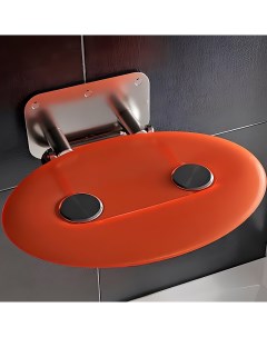 Сиденье для душа Ovo P II Orange B8F0000050 Прозрачно оранжевое Нержавеющая сталь Ravak
