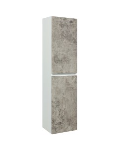 Шкаф пенал Манхэттен 35 00 00001020 подвесной Серый бетон Белый Runo