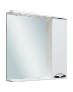 Зеркало со шкафом Барселона 75 R 00000001033 с подсветкой Белое Runo