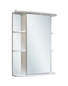 Зеркальный шкаф Гиро 60 R 00000000025 с подсветкой Белый Runo