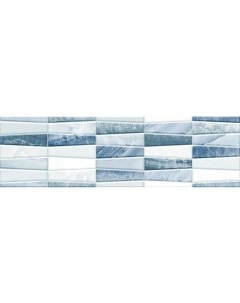 Керамический бордюр Аника голубой 01 7 5х25 см Шахтинская плитка (unitile)