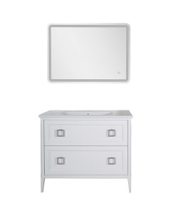 Комплект мебели для ванной Рома 100Н Белый Asb-woodline