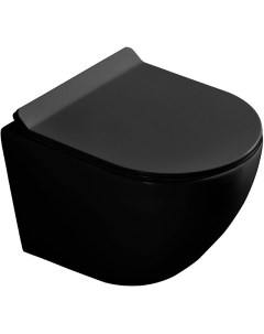 Унитаз Ovale AM011CHR MB подвесной Черный матовый без сиденья Art&max