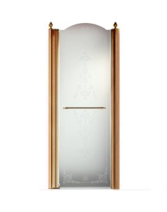 Душевая дверь Diadema 90 L 22722 профиль Бронза стекло прозрачное с декором Migliore