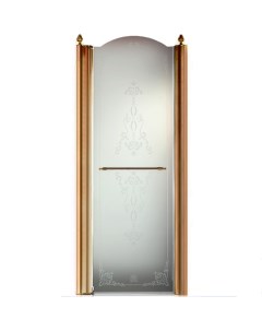 Душевая дверь Diadema 90 L 20411 профиль Бронза стекло матовое с декором Migliore