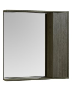Зеркало со шкафом Стоун 80 R 1A228302SXC80 с подсветкой Грецкий орех Aquaton