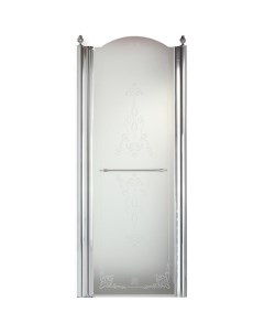 Душевая дверь Diadema 90 L 22724 профиль Хром стекло прозрачное с декором Migliore