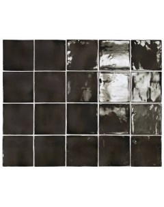 Керамическая плитка Manacor Black 26916 настенная 10х10 см Equipe