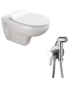 Комплект унитаза с гигиеническим душем Munique N555661aosta подвесной с сиденьм Микролифт Sanitana