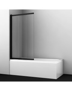 Шторка на ванну Dill 100 61S02 100WS профиль Черный стекло прозрачное Wasserkraft
