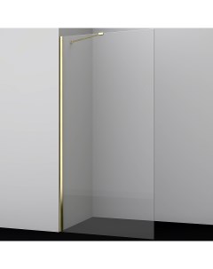 Душевая перегородка Aisch 100 55W44 профиль Матовое золото стекло прозрачное Wasserkraft