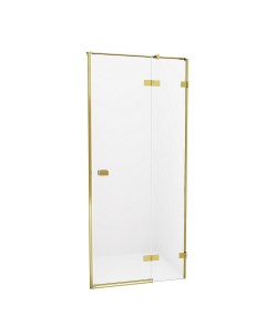 Душевая дверь Avexa Gold 100 R EXK 1719 профиль Брашированное золото стекло прозрачное New trendy