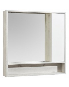 Зеркало со шкафом Флай 100 1A237802FAX10 Белый Дуб крафт Aquaton