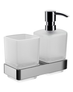 Дозатор для жидкого мыла Loft 0531 001 00 со стаканом для зубных щеток Хром Emco