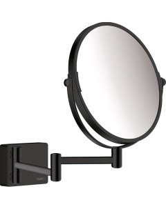 Косметическое зеркало AddStoris 41791670 с увеличением Черное матовое Hansgrohe