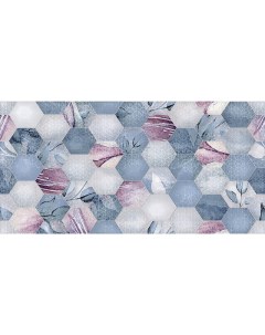 Керамическая плитка Ницца цветы рельеф настенная 25х50 см Axima