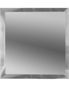 Зеркальная плитка Серебро квадратная с фацетом 10мм КЗСм1 01 25х25 см Дст